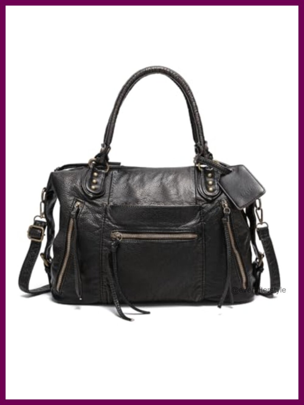 Vegan Leather City Tote Handbag Large Vintage Y2K Crossbody Hobo Women